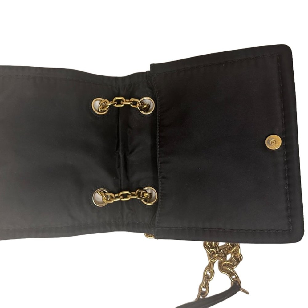 Prada Tessuto Nylon Chain Crossbody Shoulder Bag Black - Picture 14 of 16